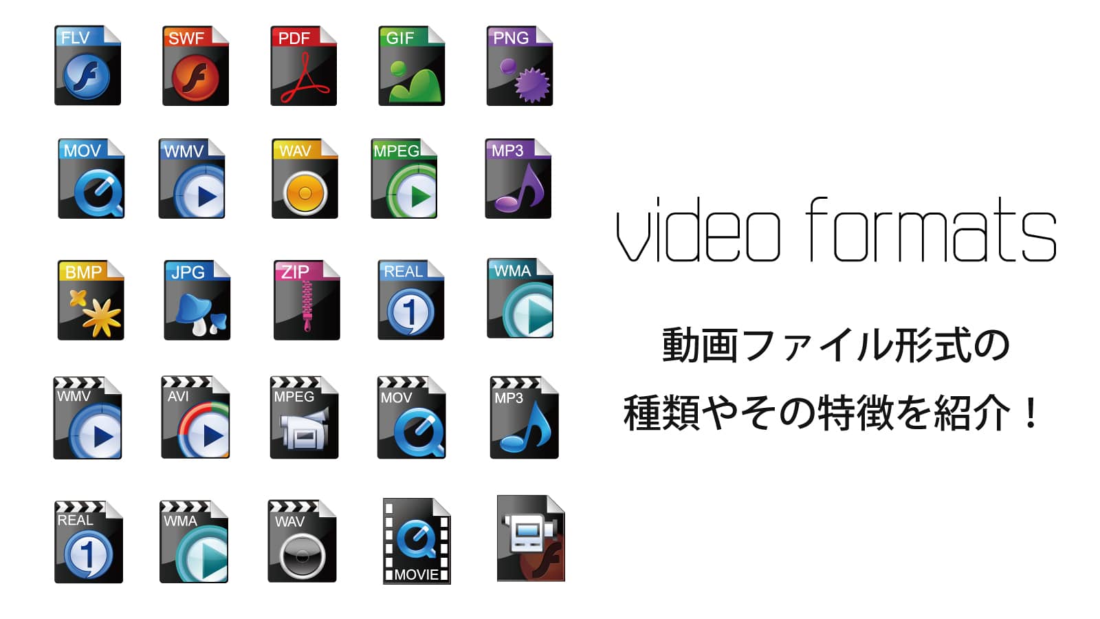 【動画作成の基礎知識】動画ファイル形式の種類やその特徴を紹介！