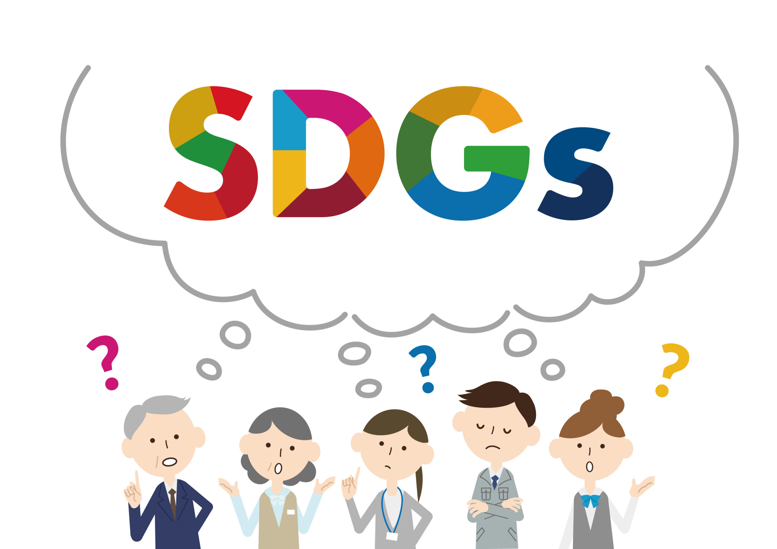 SDGsについて考える従業員