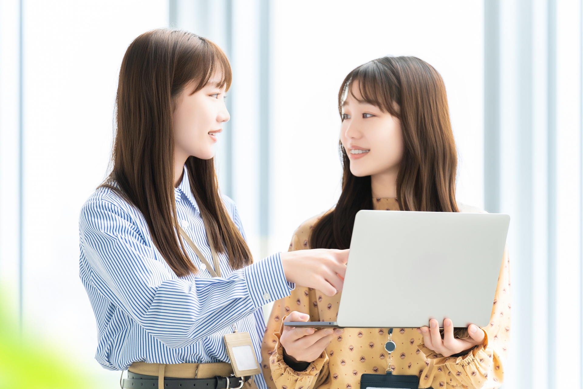 ミーティングをする2人のビジネスウーマン