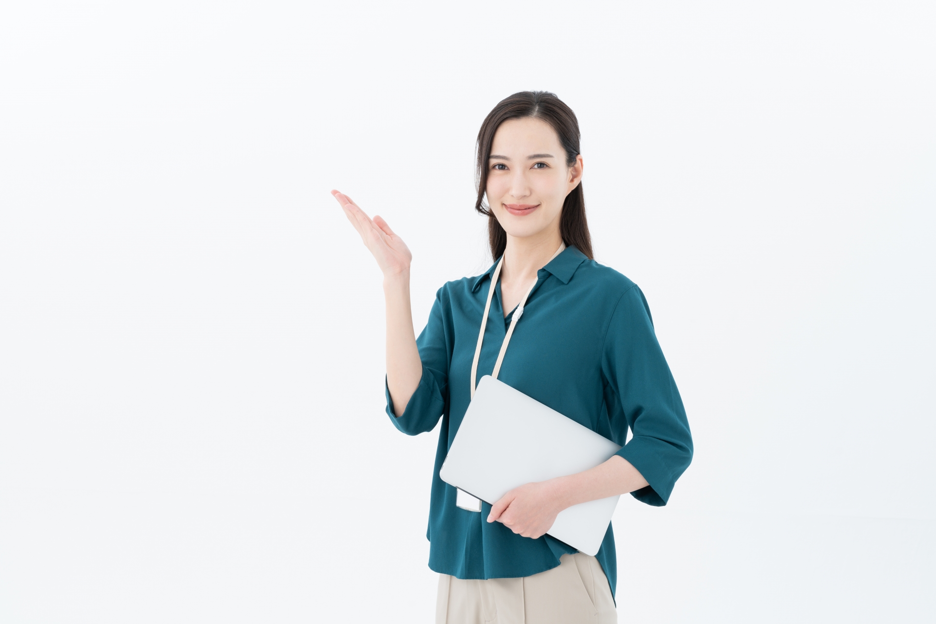 笑顔の女性