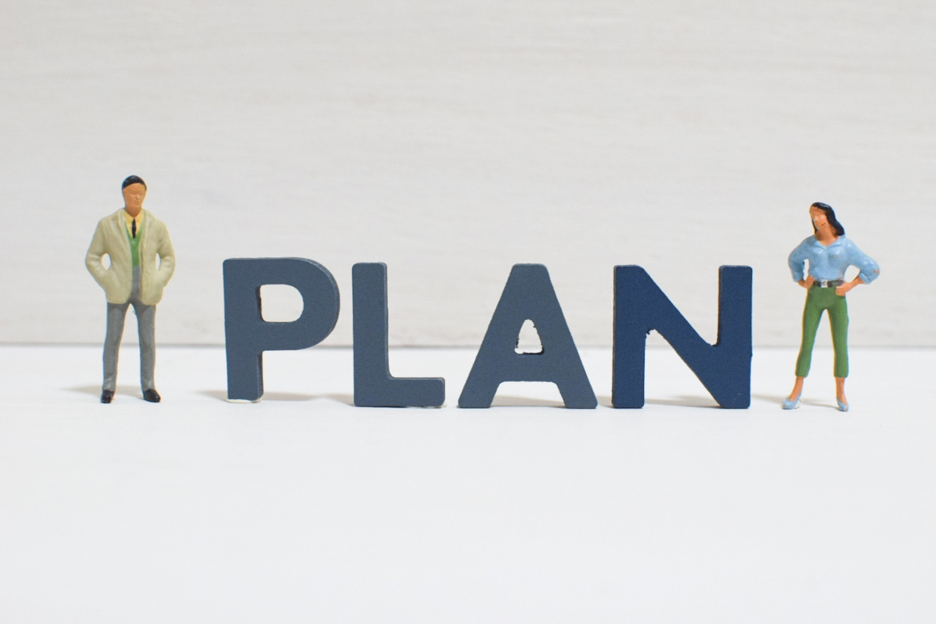 planの文字とビジネスマン①
